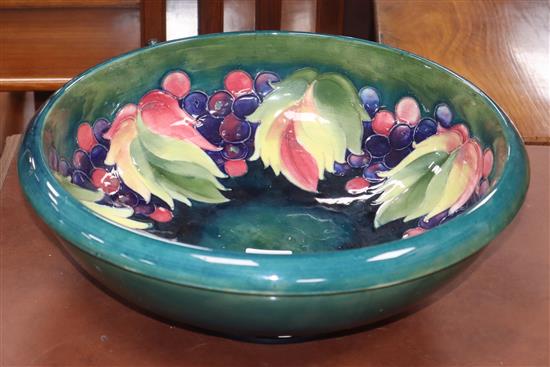 A Moorcroft leaf and berry pattern bowl